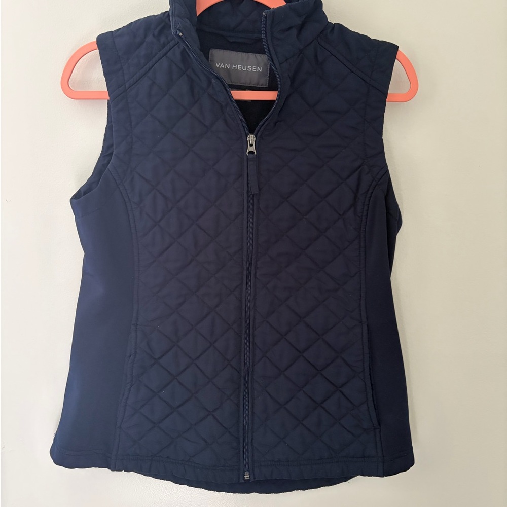 Van Heusen Dark Blue Quilted Vest